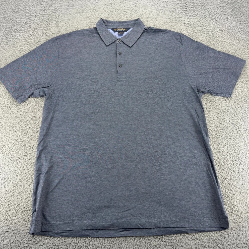 Brooks Brothers Original Fit Polo Shirt Mens XL Blue Gray 100% Cotton Golf